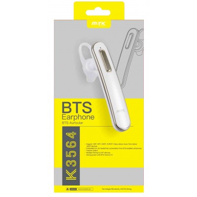 K3564 BL Auricular Manos Libres Bluetooth QueenBee Blanco