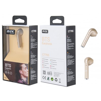 Auricular Manos Libres Bluetooth CT765 Dorado