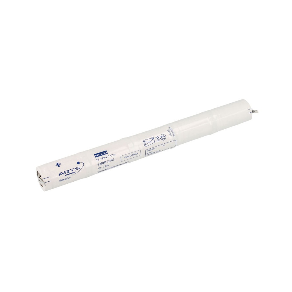 Pack de Baterías de reemplazo 6V/1500mAh Ni-CD SCCD1500 X 5, Terminales Pack de Baterías de reemplazo 6V/1500mAh Ni-CD SCCD1500 X 5, Terminales