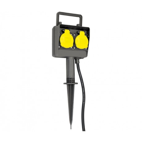 Regleta de red para Jardin 1E:2S + interruptor exterior IP44 HO7RN-F