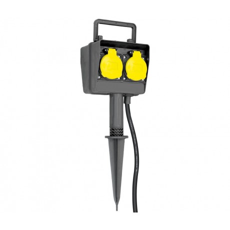 Regleta de red para Jardin 1E:4S + interruptor exterior IP44 HO7RN-F