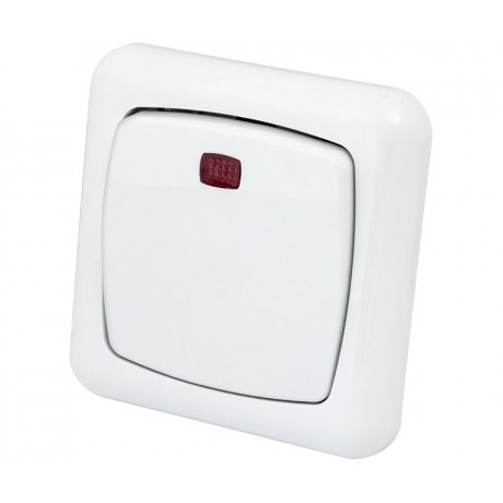 Interruptor empotrar con indicador luminoso serie Elegance de Arcas (3 unidades)