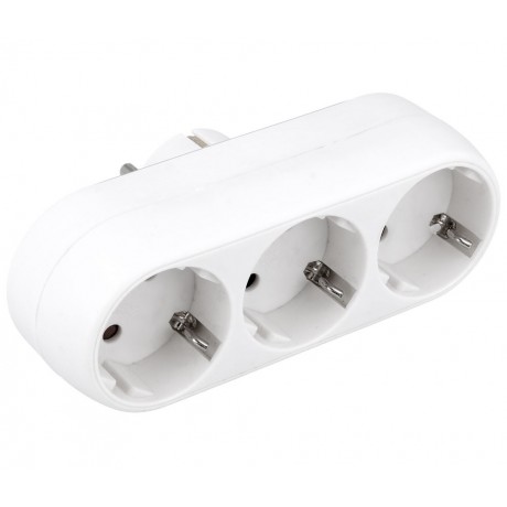 Adaptador de red 1 macho a 3 hembras Schuko (3 unidades)