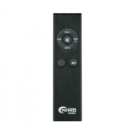 MAN2057 Mando universal de televisión sencillo programable botón a botón slim NEGRO