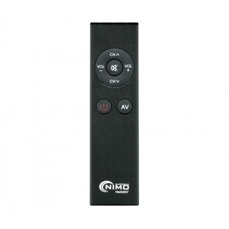 MAN2057 Mando universal de televisión sencillo programable botón a botón slim NEGRO