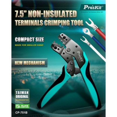 CP-751B Crimpadora para terminales tubulares no aislados de Proskit