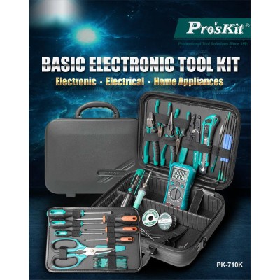 PK-710KB Maleta de herramientas básica para electrónica de Proskit