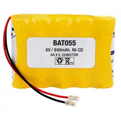 Pack de Baterías de reemplazo 6.0V/940mAh Ni-CD - AA/RC6 X5 conector universal
