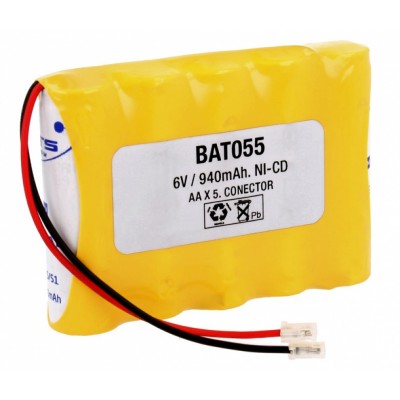 Pack de Baterías de reemplazo 6.0V/940mAh Ni-CD - AA/RC6 X5 conector universal