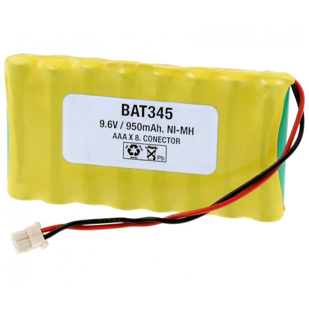 Pack de Batería de reemplazo 9.6V/950mAh Ni-MH - AAA X 8, Conector Pack de Batería de reemplazo 9.6V/950mAh Ni-MH - AAA X 8, Conector