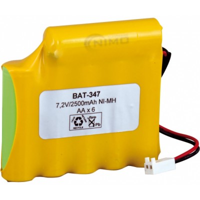 Pack de Batería de reemplazo 7.2V/2500mAh NI-MH - AA X 5 lado-lado+1 arriba