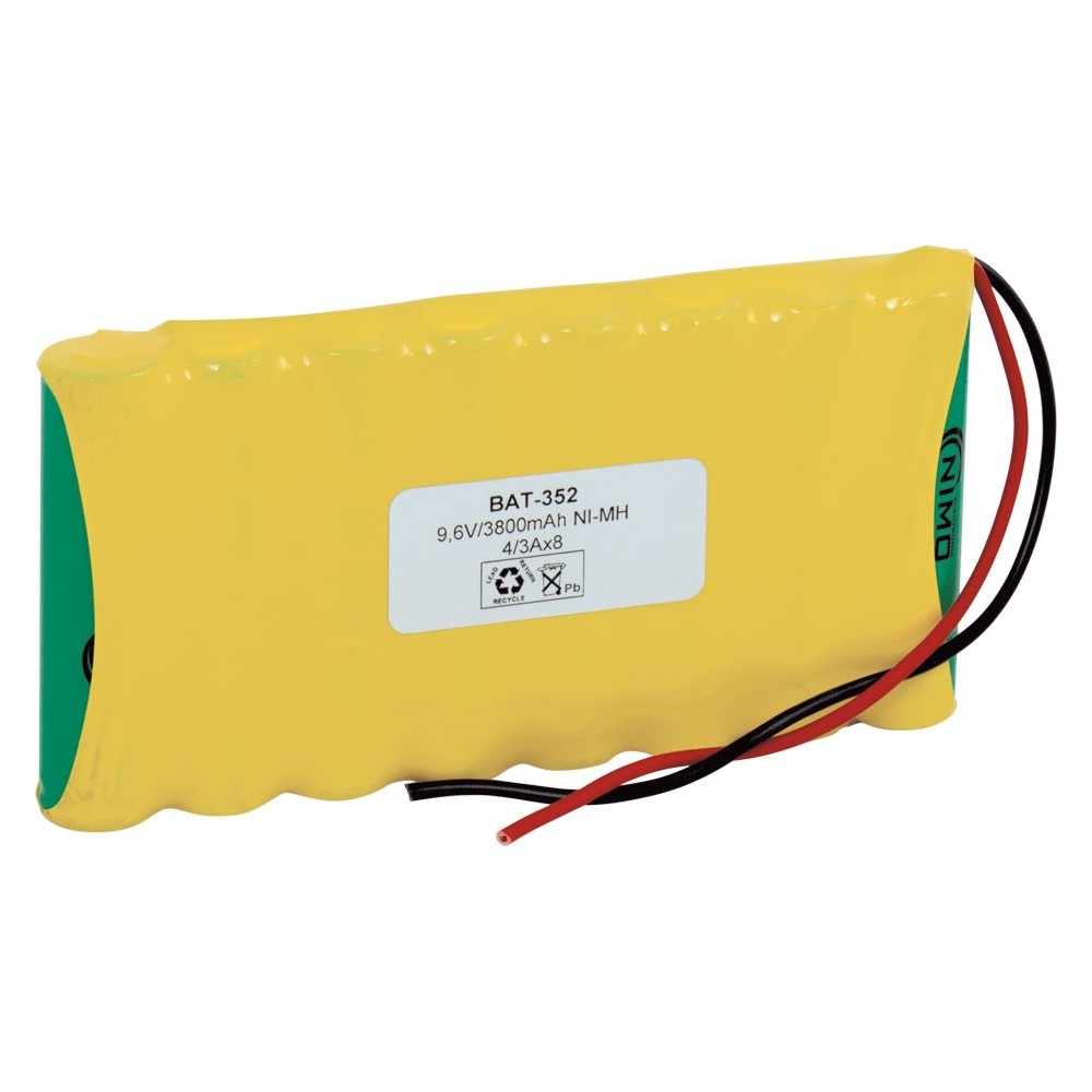 Pack de Batería de reemplazo 9.6V/3800mAh NI-MH - 4/3A X 8 cables Pack de Batería de reemplazo 9.6V/3800mAh NI-MH - 4/3A X 8 cables