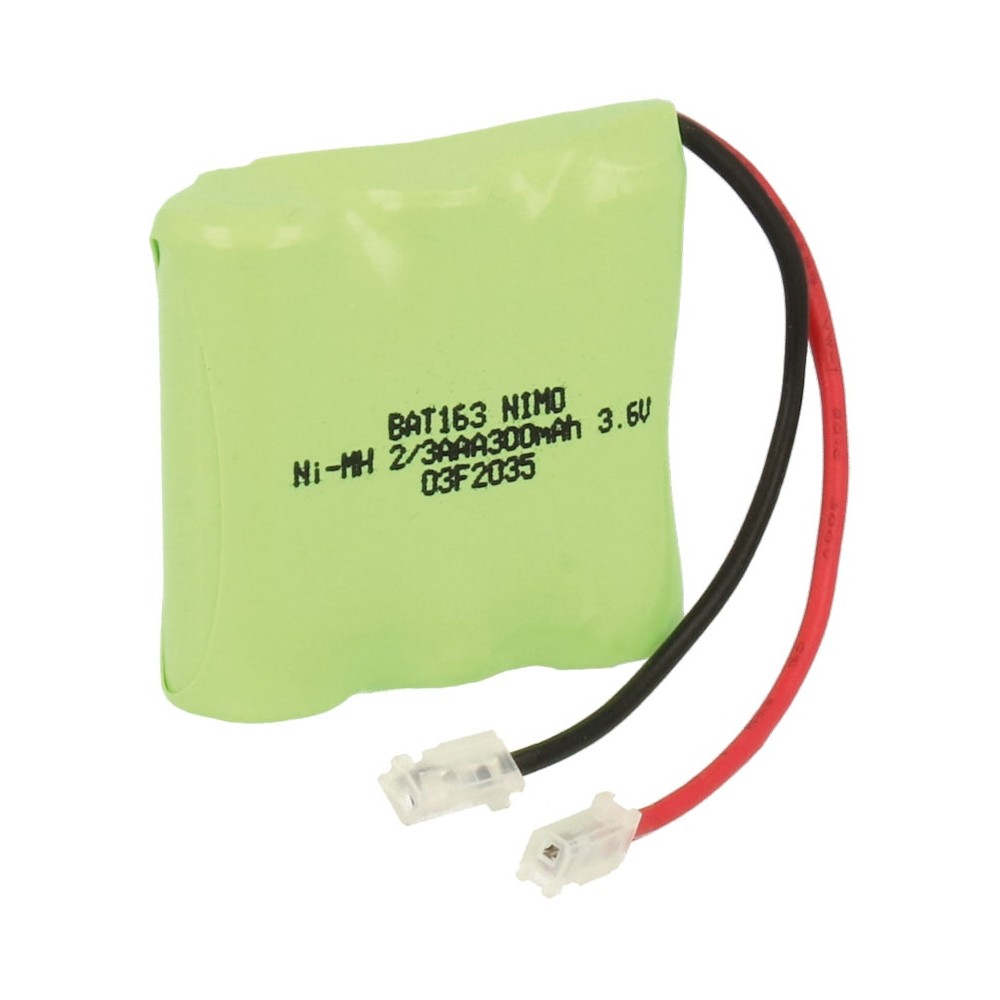 Pack de baterías para Teléfono de 3.6V/300mAh NI-MH - 2/3AAA x 3, Conector universal Pack de baterías para Teléfono de 3.6V/300mAh NI-MH - 2/3AAA x 3, Conector universal