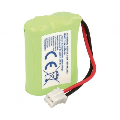 Pack de baterías para Teléfono AUDIOLINE de 2.4V/400mAh NI-MH - 2/3AAA x 2, Conector