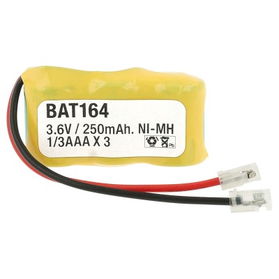 Pack de baterías para Teléfono de 3.6V/250mAh NI-MH - 1/3AAA x 3, Conector universal