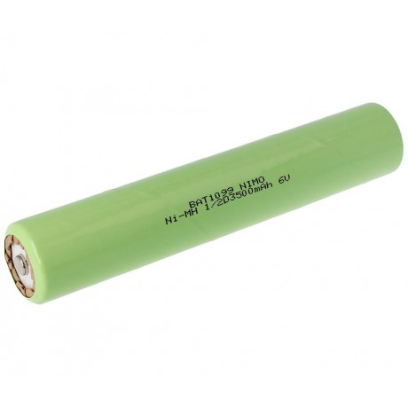 Pack de Baterías para linterna de 6V/3500mAh NI-MH - 1/2D X 5, Bastón