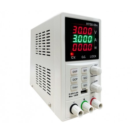 HY50-06A Fuente de alimentación Digital Regulable 0-50V/0-6A