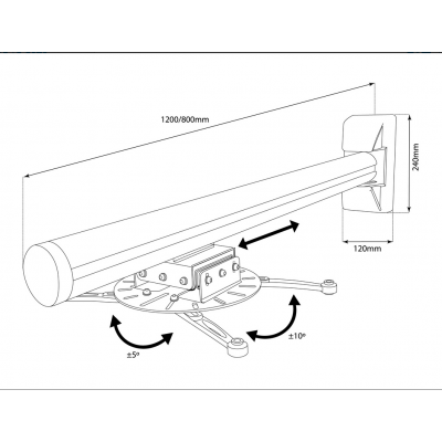 80.0081N.10 Soporte de proyector para pared