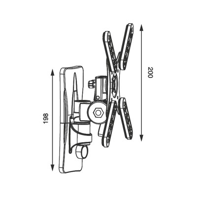 SLC271 Soporte para TV LED/TFT de 10" a 32" con extensores VESA