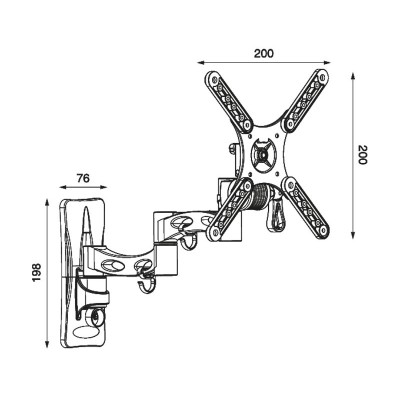 SLC273 Soporte para TV LED/TFT de 10" a 32" con extensores VESA