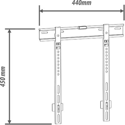 UWM-3255 Soporte de Pared para TV LED/TFT de 32" a 55" Fijo y VESA 400x400