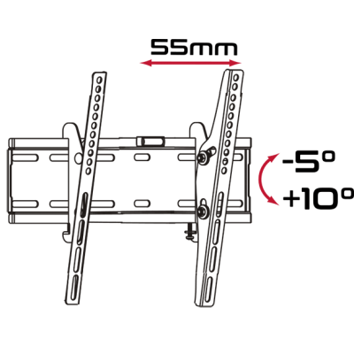 UEL-2355/TILT Soporte de Pared para TV LED/TFT 23"-55" Inclinable y VESA 400x400