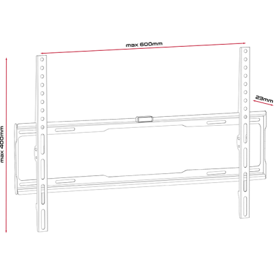 UEL-3280/FIX Soporte de Pared para TV LED/TFT de 32" a 80" Fijo y VESA 600x400