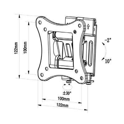 SOP017 Soporte para TV LED/TFT/PLANO de 10" a 24" con inclinación