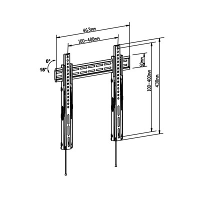 SOP077 Soporte con Inclinación para TV plana LED/TFT/LCD de 32" a 47"