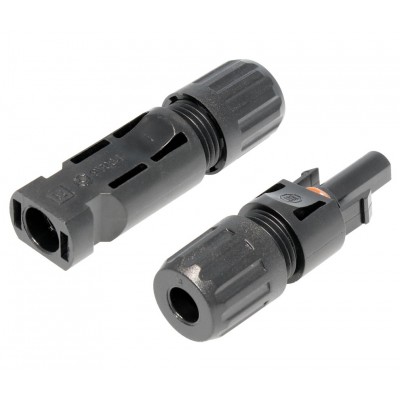 PV-HAO 01 Conector MC4 macho-hembra para conexionado de placas solares (Bolsa 10 unidades)