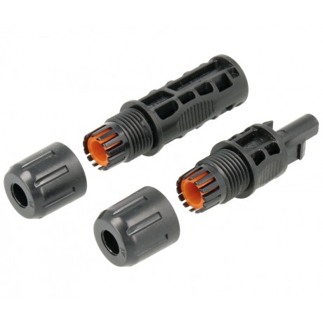 CON956 Conector MC4 M-H para placas solares, 2.5-6mm² 1500V (Bolsa 10 unidades)