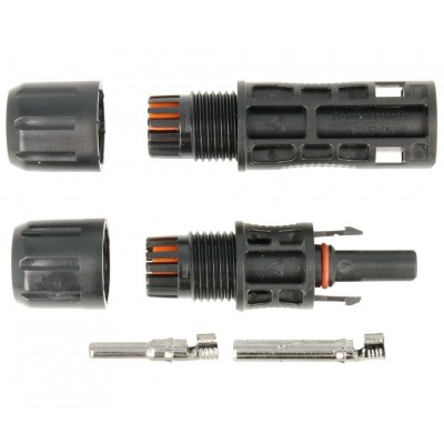 CON956 Conector MC4 M-H para placas solares, 2.5-6mm² 1500V (Bolsa 10 unidades)