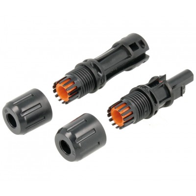 CON957 Conector MC4 M-H para placas solares, 4, 6 y10mm² 1500V (Bolsa 10 unidades)