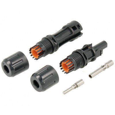 CON957 Conector MC4 M-H para placas solares, 4, 6 y10mm² 1500V (Bolsa 10 unidades)