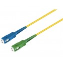 Cable para fibra óptica de datos SC/APC-SC/UPC, Monomodo 9/125 Simplex, libre de halógenos 1 metro