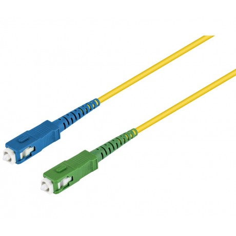 Cable para fibra óptica de datos SC/APC-SC/UPC, Monomodo 9/125 Simplex, libre de halógenos 3 metros