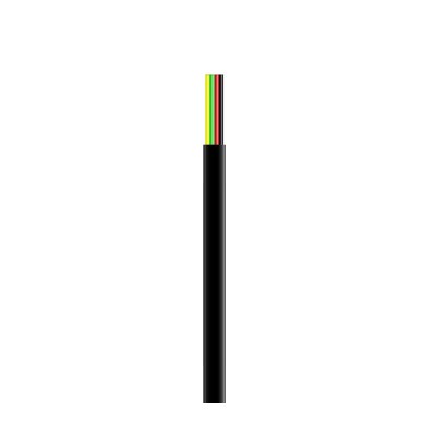 Rollo de cable telefónico, plano, negro, 4 hilos, 100m - WIR9039