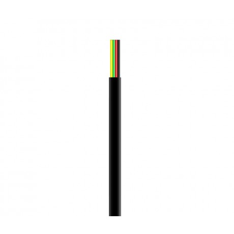 Rollo de cable telefónico, plano, negro, 4 hilos, 100m - WIR9039