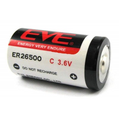 ER26500, Pila de litio, Tipo "C/R14", 26X50MM, 3.6V, 8.5AH