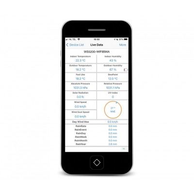 WS-5200 Estación meteorológica inalámbrica digital profesional 6 en 1 wifi ALECTO