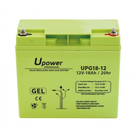Batería de plomo Gel 12,0V/18Ah BAT3016 (181,0x77,0x167,0mm)