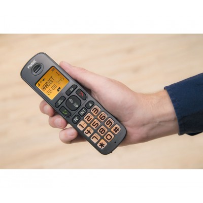 FYSIC FX-5520 Teléfono inalámbrico DUO con teclas grandes con luz y Compatible con audífonos