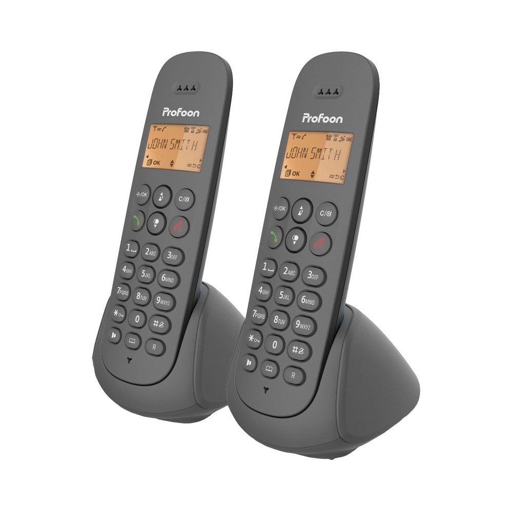 PROFOON PDX620 Teléfono inalámbrico DUO DECT-GAP Compatible con audífonos