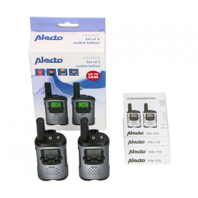 ALECTO Conjunto de 2 walkie-talkies 8 canales 7km FR-115GS
