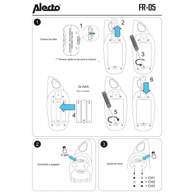 ALECTO FR-05 Conjunto de 2 walkie-talkies simplificado 3 canales 3km