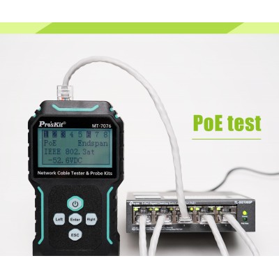 MT-7076 Tester de conexiones, rastreador y longitud de cables de red de Proskit