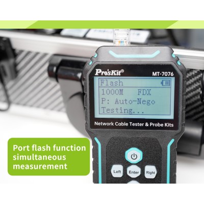 MT-7076 Tester de conexiones, rastreador y longitud de cables de red de Proskit