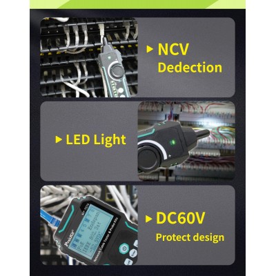 MT-7076 Tester de conexiones, rastreador y longitud de cables de red de Proskit