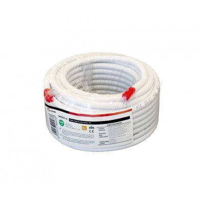 Rollo de cable coaxial de antena blanco 6,8mm 10m - WIR9057-10