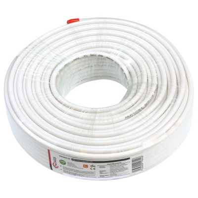 Bobina de cable coaxial RG-6 de antena blanco, 50m - WIR9059-50